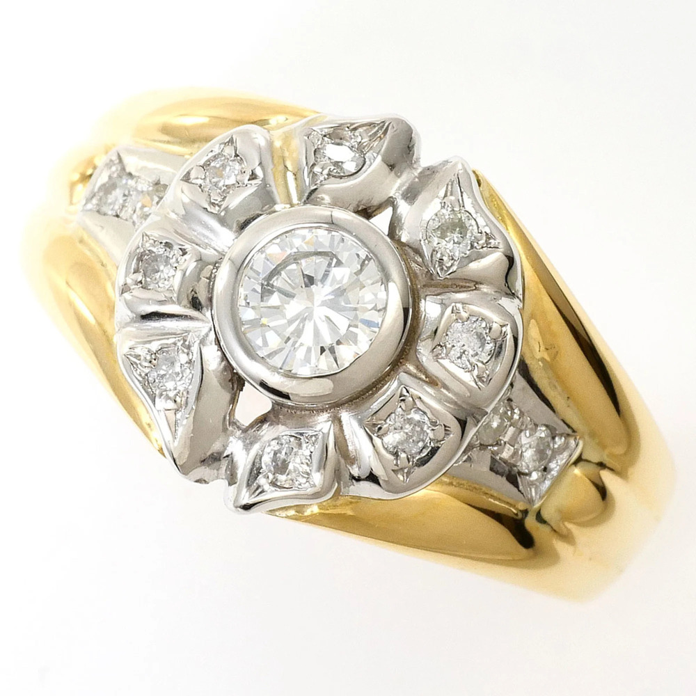 VINTAGE 18k Gold Diamond Ring